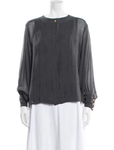 Pre-owned Chanel Vintage 1989 Blouse In Blue