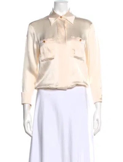 Pre-owned Chanel Vintage 1989 Blouse In Neutral