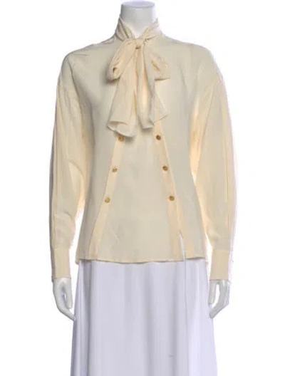Pre-owned Chanel Vintage 1989 Blouse In Neutral