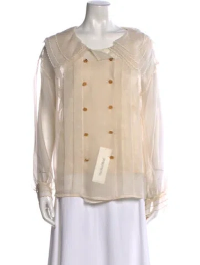 Pre-owned Chanel Vintage 1989 Blouse In Neutral