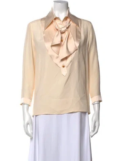 Pre-owned Chanel Vintage 1989 Blouse In Neutral