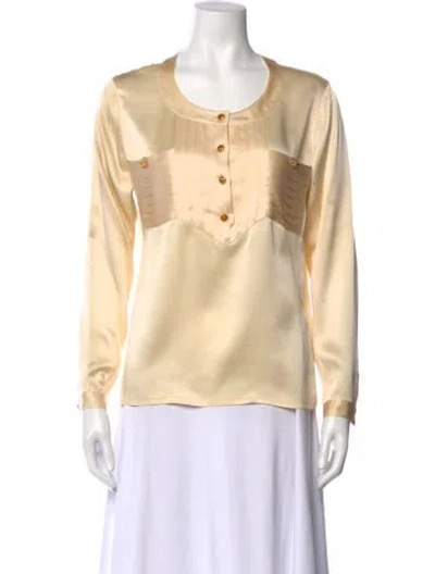 Pre-owned Chanel Vintage 1989 Blouse In Neutral