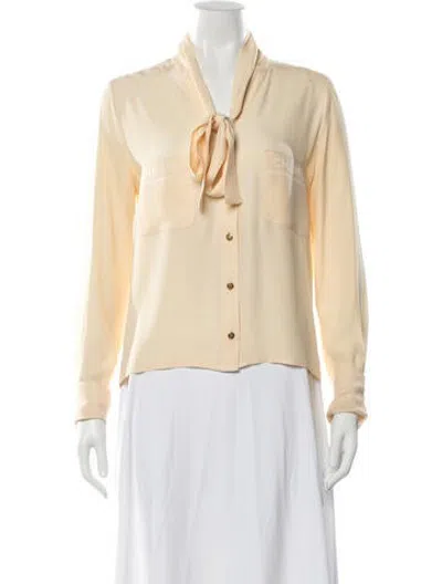 Pre-owned Chanel Vintage 1989 Blouse In Neutrals