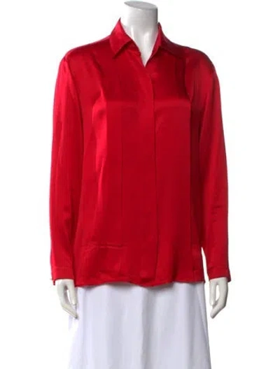 Pre-owned Chanel Vintage 1989 Blouse In Red