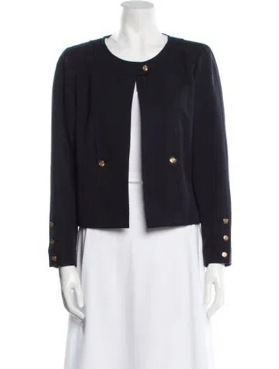 Pre-owned Chanel Vintage 1989 Evening Jacket In Blue