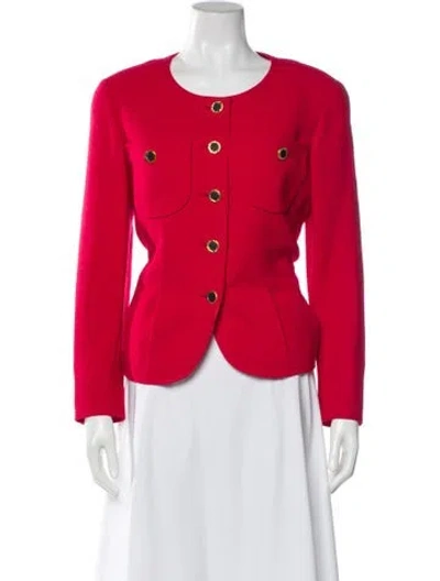 Pre-owned Chanel Vintage 1989 Evening Jacket In Red