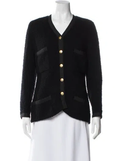 Pre-owned Chanel Vintage 1989 Sweater In Black