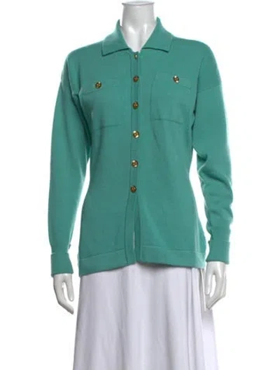 Pre-owned Chanel Vintage 1989 Sweater In Green
