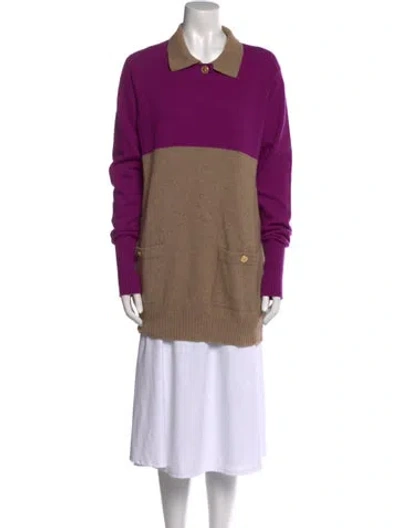 Pre-owned Chanel Vintage 1989 Sweater In Purple