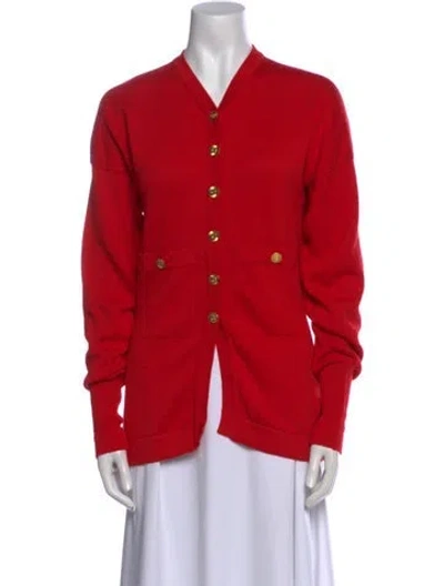 Pre-owned Chanel Vintage 1989 Sweater In Red