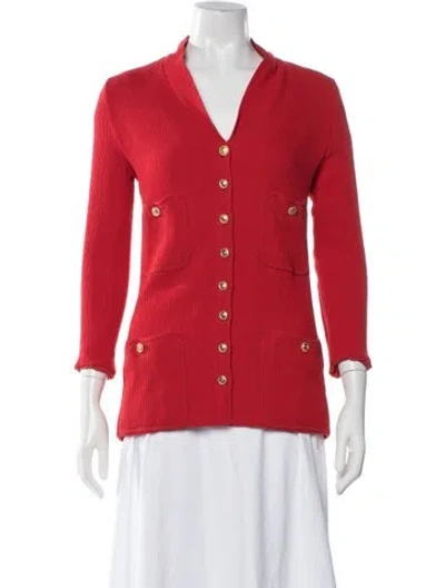 Pre-owned Chanel Vintage 1989 Sweater In Red
