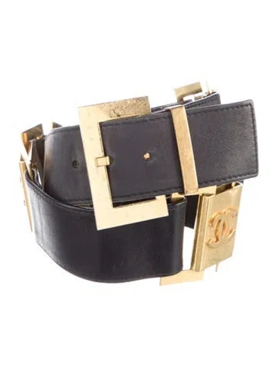 Pre-owned Chanel Vintage 1990's Belt In Black