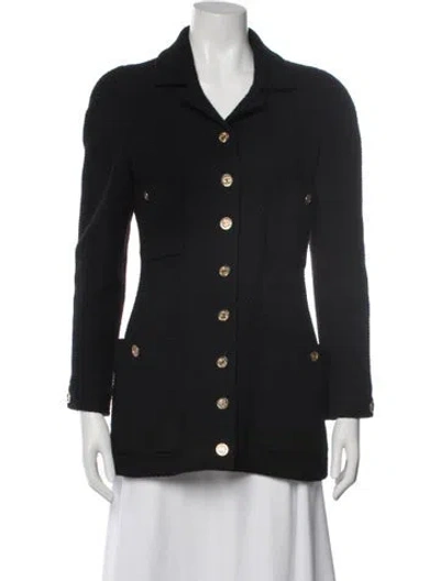 Pre-owned Chanel Vintage 1990 Blazer In Black