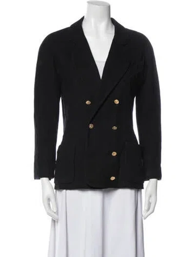 Pre-owned Chanel Vintage 1990 Blazer In Black