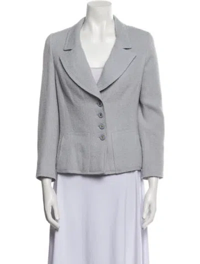 Pre-owned Chanel Vintage 1990's Blazer In Blue