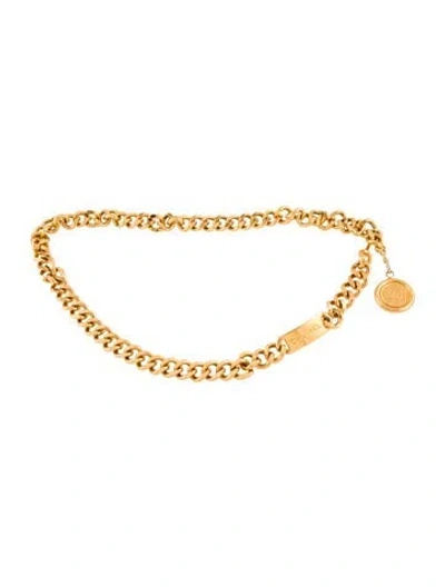 Pre-owned Chanel Vintage 1990's Chain-link Belt In Gold