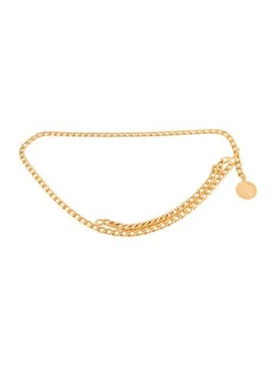 Pre-owned Chanel Vintage 1990's Chain-link Belt In Gold