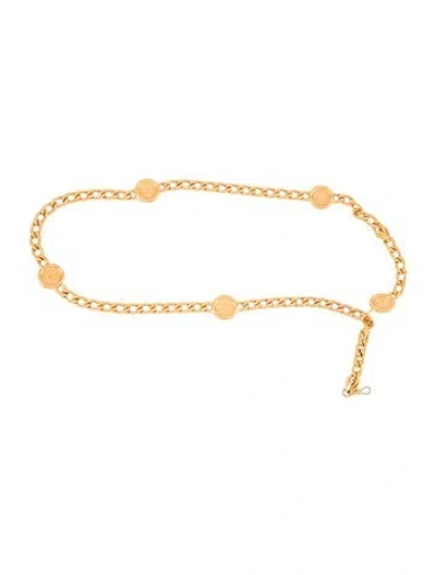 Pre-owned Chanel Vintage 1990's Chain-link Belt In Gold