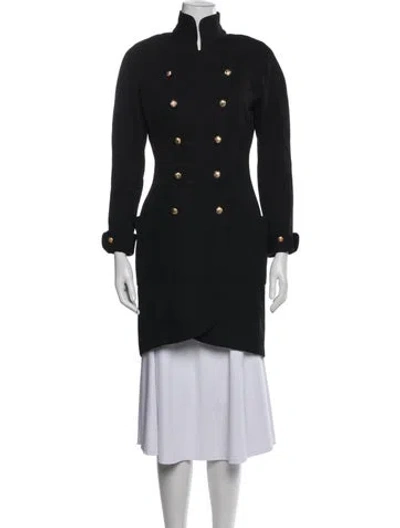 Pre-owned Chanel Vintage 1990 Coat In Black