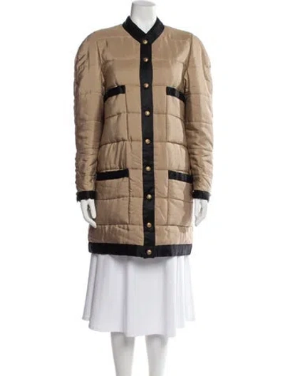 Pre-owned Chanel Vintage 1990 Coat In Neutral