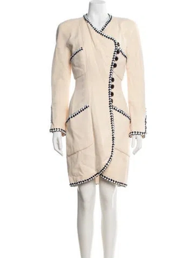 Pre-owned Chanel Vintage 1990 Coat In Neutral