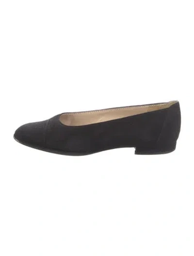Pre-owned Chanel Vintage 1990's Flats In Black