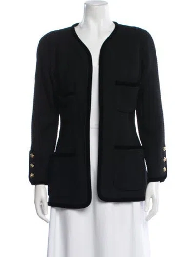 Pre-owned Chanel Vintage 1990 Jacket In Black