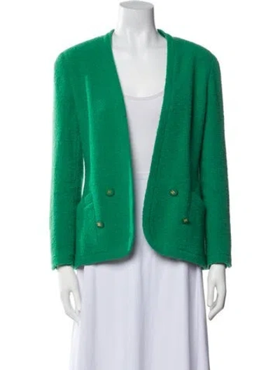 Pre-owned Chanel Vintage 1990's Jacket In Green