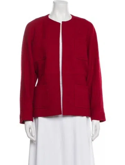 Pre-owned Chanel Vintage 1990 Jacket In Red
