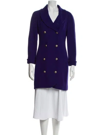 Pre-owned Chanel Vintage 1990 Peacoat In Blue