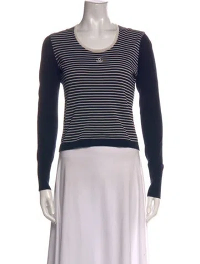 Pre-owned Chanel Vintage 1990's Sweater In Blue