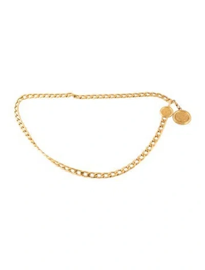 Pre-owned Chanel Vintage 1990's Waist Belt In Gold