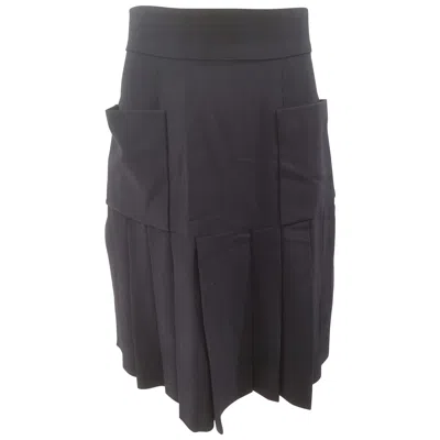 Pre-owned Chanel Vintage 1990s Women's Blue Skirt, Classic Style, Good Condition