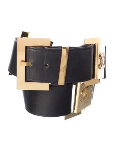 Pre-owned Chanel Vintage 1991 Belt In Black