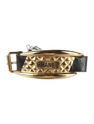 Pre-owned Chanel Vintage 1991 Belt In Black