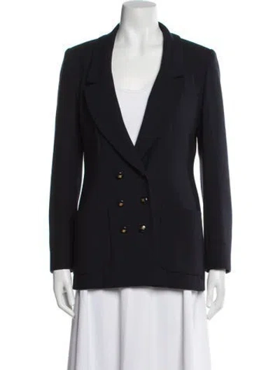 Pre-owned Chanel Vintage 1991 Blazer In Blue