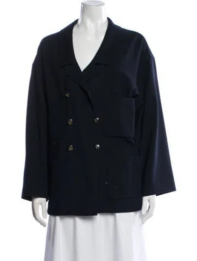 Pre-owned Chanel Vintage 1991 Blazer In Blue
