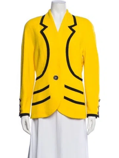 Pre-owned Chanel Vintage 1991 Blazer In Yellow
