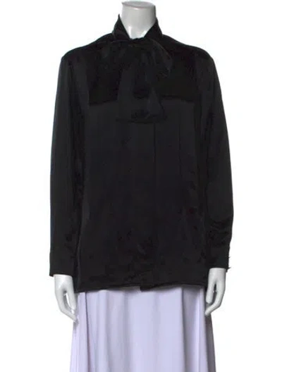 Pre-owned Chanel Vintage 1991 Blouse In Black