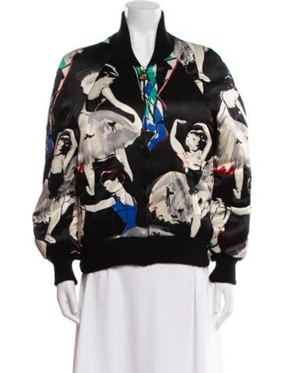 Pre-owned Chanel Vintage 1991 Bomber Jacket In Black