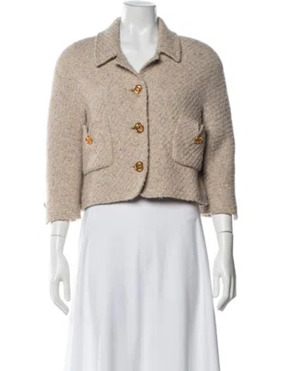 Pre-owned Chanel Vintage 1991 Jacket In Neutral