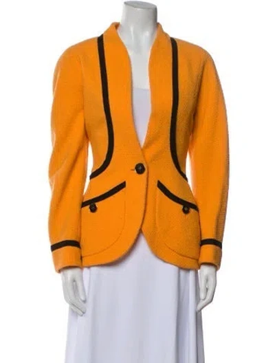 Pre-owned Chanel Vintage 1991 Jacket In Orange