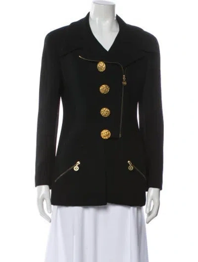 Pre-owned Chanel Vintage 1992 Blazer In Black
