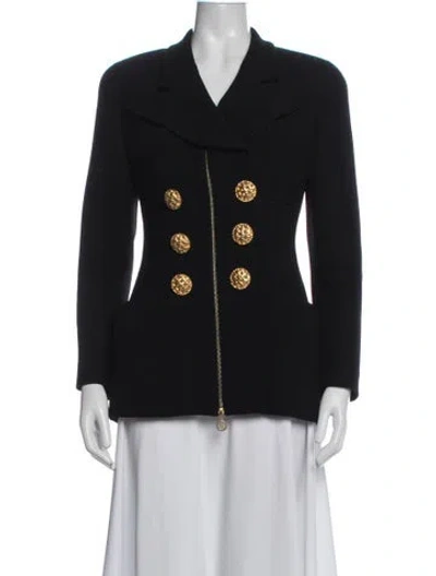 Pre-owned Chanel Vintage 1992 Blazer In Black