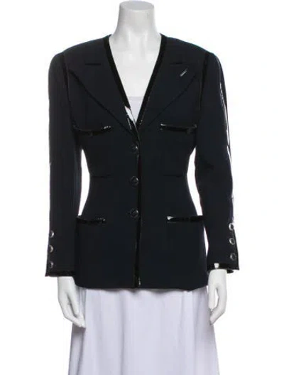 Pre-owned Chanel Vintage 1992 Blazer In Blue
