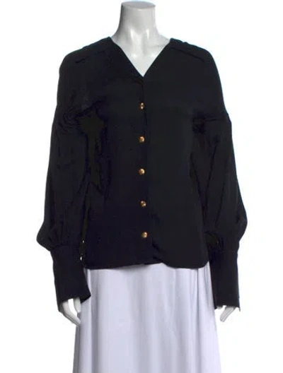 Pre-owned Chanel Vintage 1992 Blouse In Black