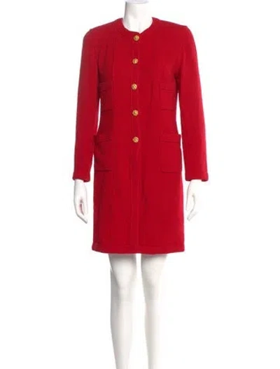 Pre-owned Chanel Vintage 1992 Coat In Red