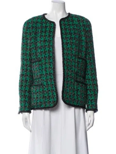 Pre-owned Chanel Vintage 1992 Jacket In Green