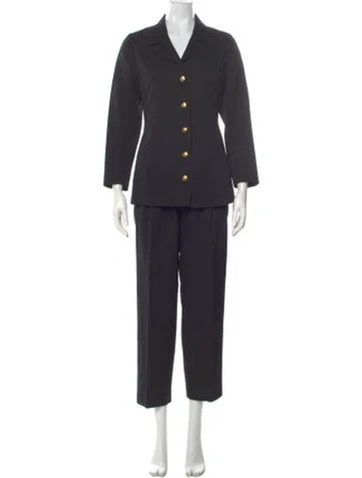 Pre-owned Chanel Vintage 1992 Pantsuit In Black