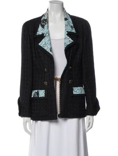 Pre-owned Chanel Vintage 1993 Blazer In Black